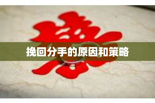 挽回分手的原因和策略