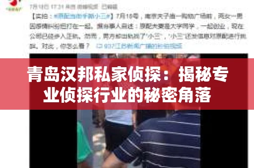 青岛汉邦私家侦探：揭秘专业侦探行业的秘密角落