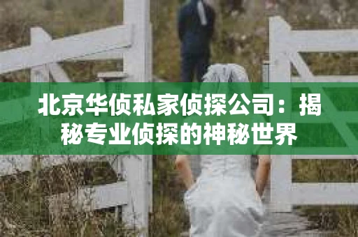 北京华侦私家侦探公司：揭秘专业侦探的神秘世界