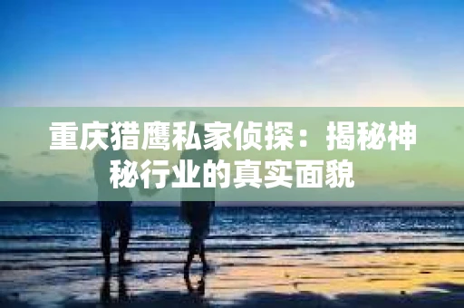 重庆猎鹰私家侦探：揭秘神秘行业的真实面貌