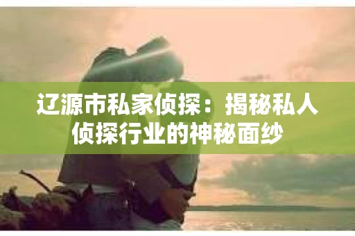 辽源市私家侦探：揭秘私人侦探行业的神秘面纱