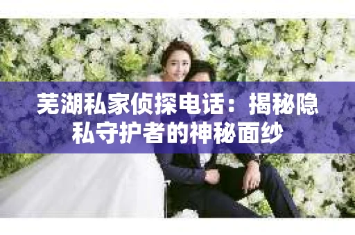 芜湖私家侦探电话：揭秘隐私守护者的神秘面纱