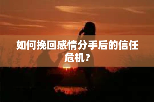 如何挽回感情分手后的信任危机? 如何挽回感情分手后的信任危机?