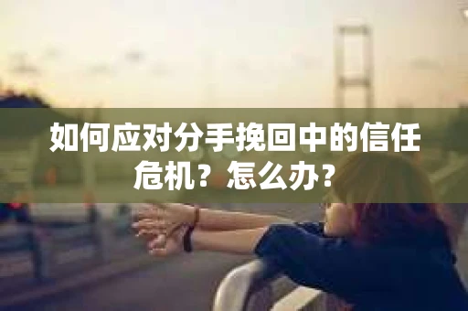 如何应对分手挽回中的信任危机？怎么办？