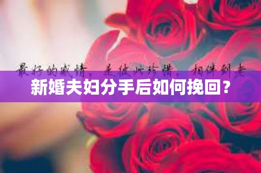新婚夫妇分手后如何挽回？